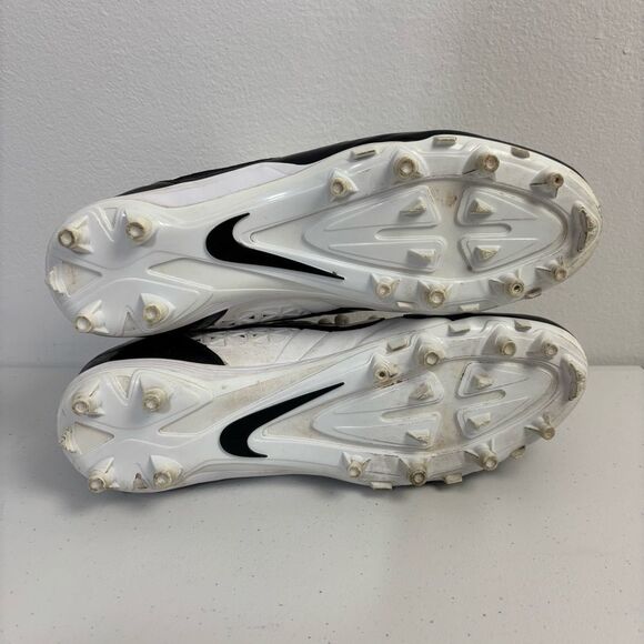 Nike Alpha Strike 3/4 Dual Pull Football Cleats Black & White Performance Sports - Picture 5 of 11